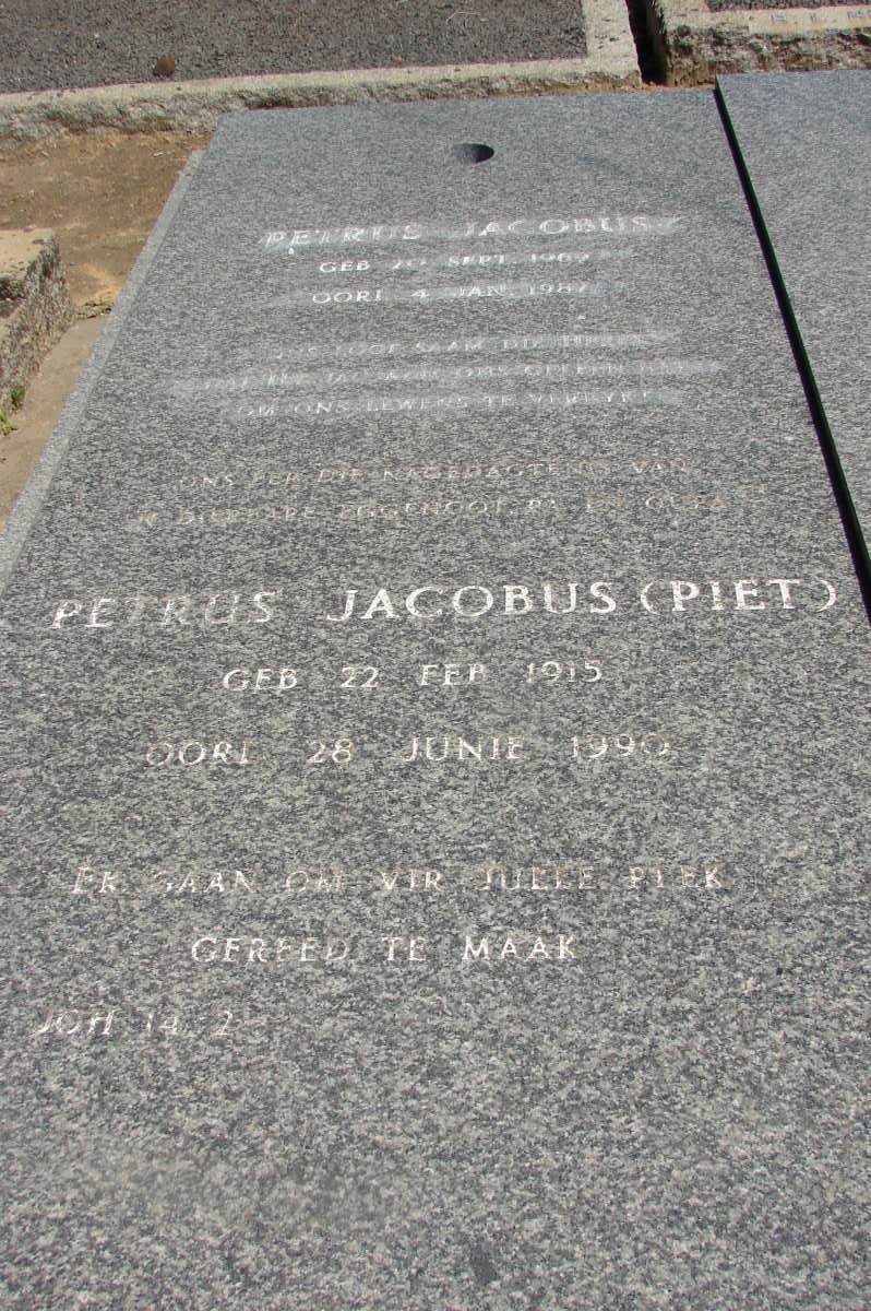 MULLER Petrus Jacobus 19??-198? :: MULLER Petrus Jacobus 1915-1990