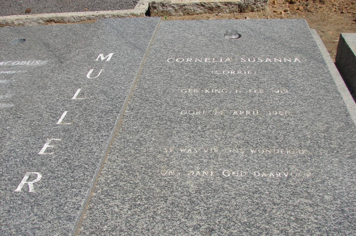 MULLER Cornelia Susanna nee KING 1919-19??