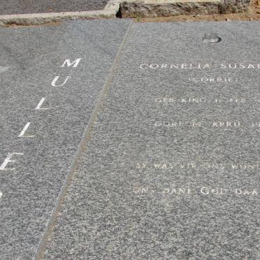 MULLER Cornelia Susanna nee KING 1919-19??