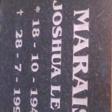 MARAIS Joshua Le R. 1943-1997