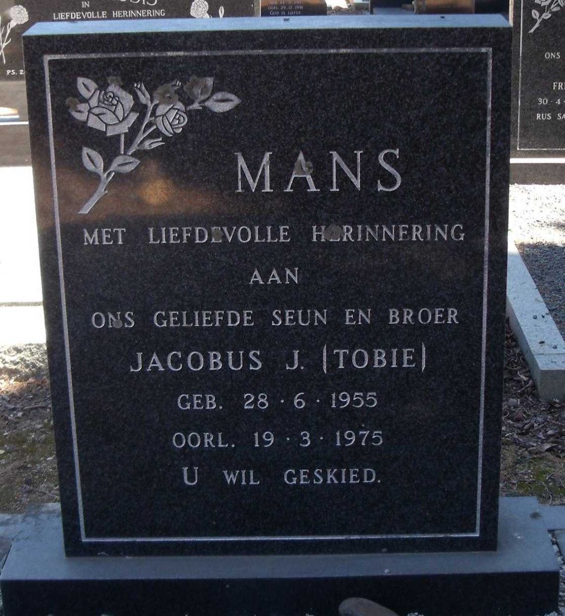 MANS Jacobus J. 1955-1975