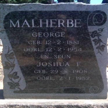 MALHERBE George 1881-1954 :: MALHERBE Joshua F. 1908-1982