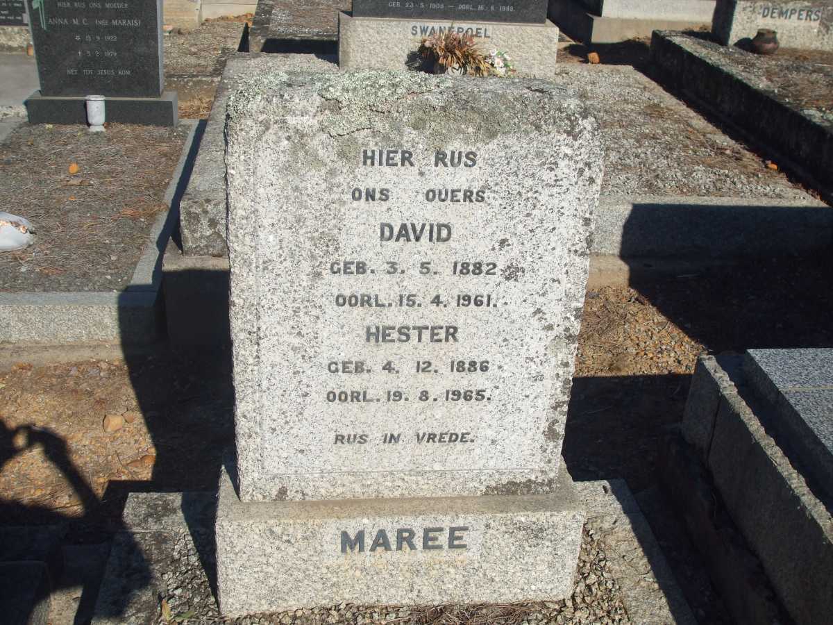 MAREE David 1882-1961 & Hester 1986-1965
