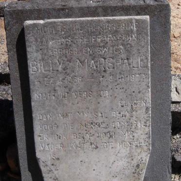 MARSHALL Billy 1958-1977