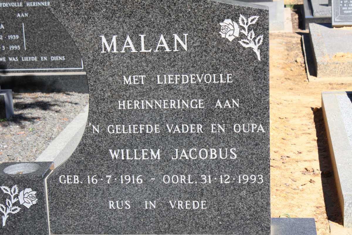 MALAN Willem Jacobus 1916-1993