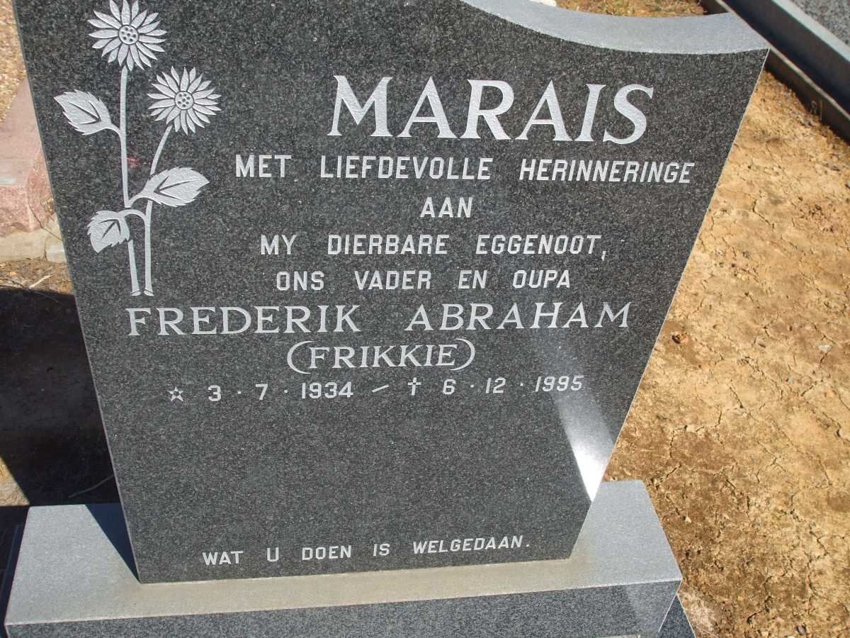 MARAIS Frederik Abraham 1934-1995