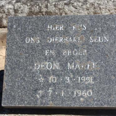 MAREE Deon 1951-1960