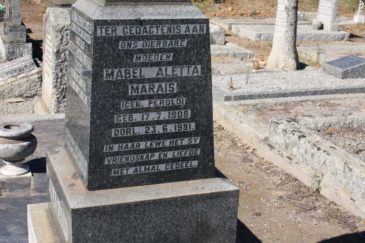 MARAIS Johannes de Villiers 1891-1947 & Mabel Aletta PEROLD 1908-1981 _2