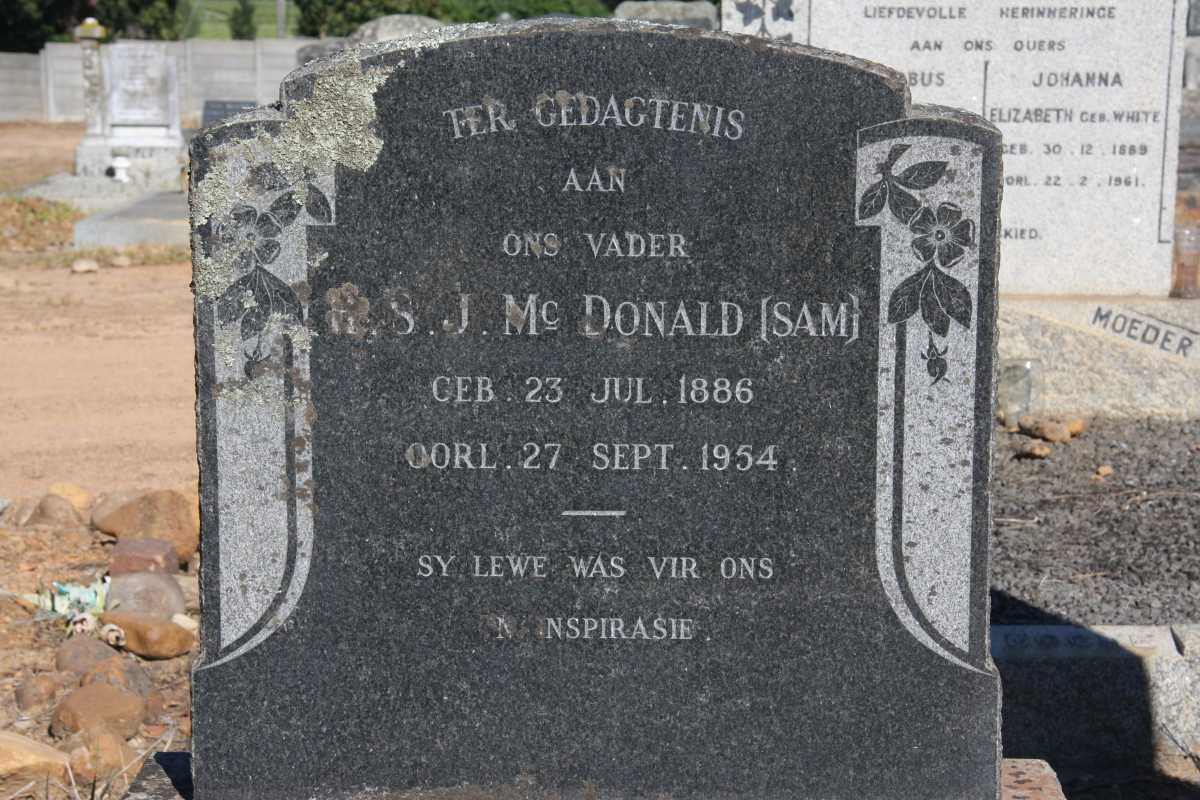 MCDONALD ?.S.J. 1886-1954