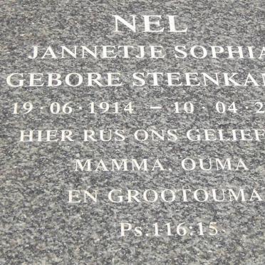 NEL Jannetje Sophia nee STEENKAMP 1914-2002