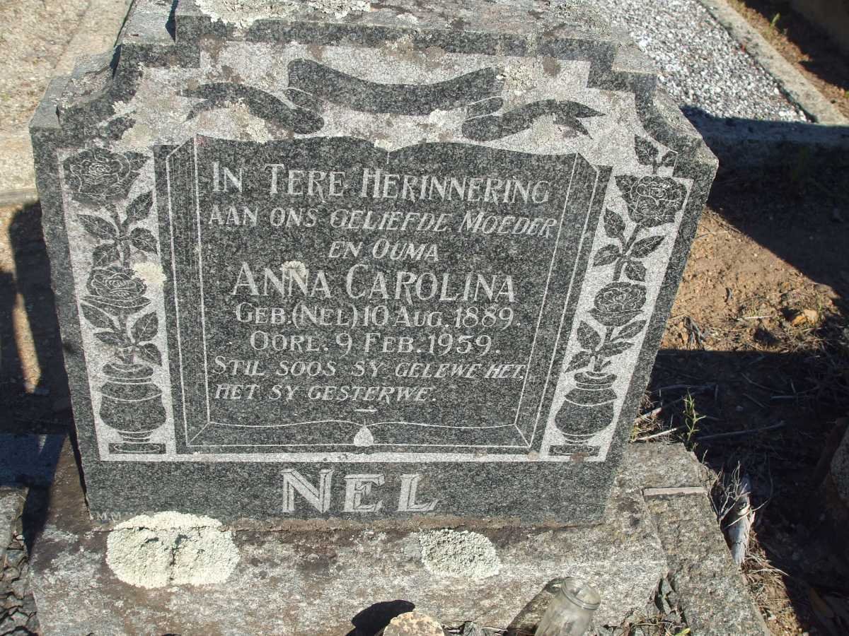 NEL Anna Carolina nee NEL 1889-1959