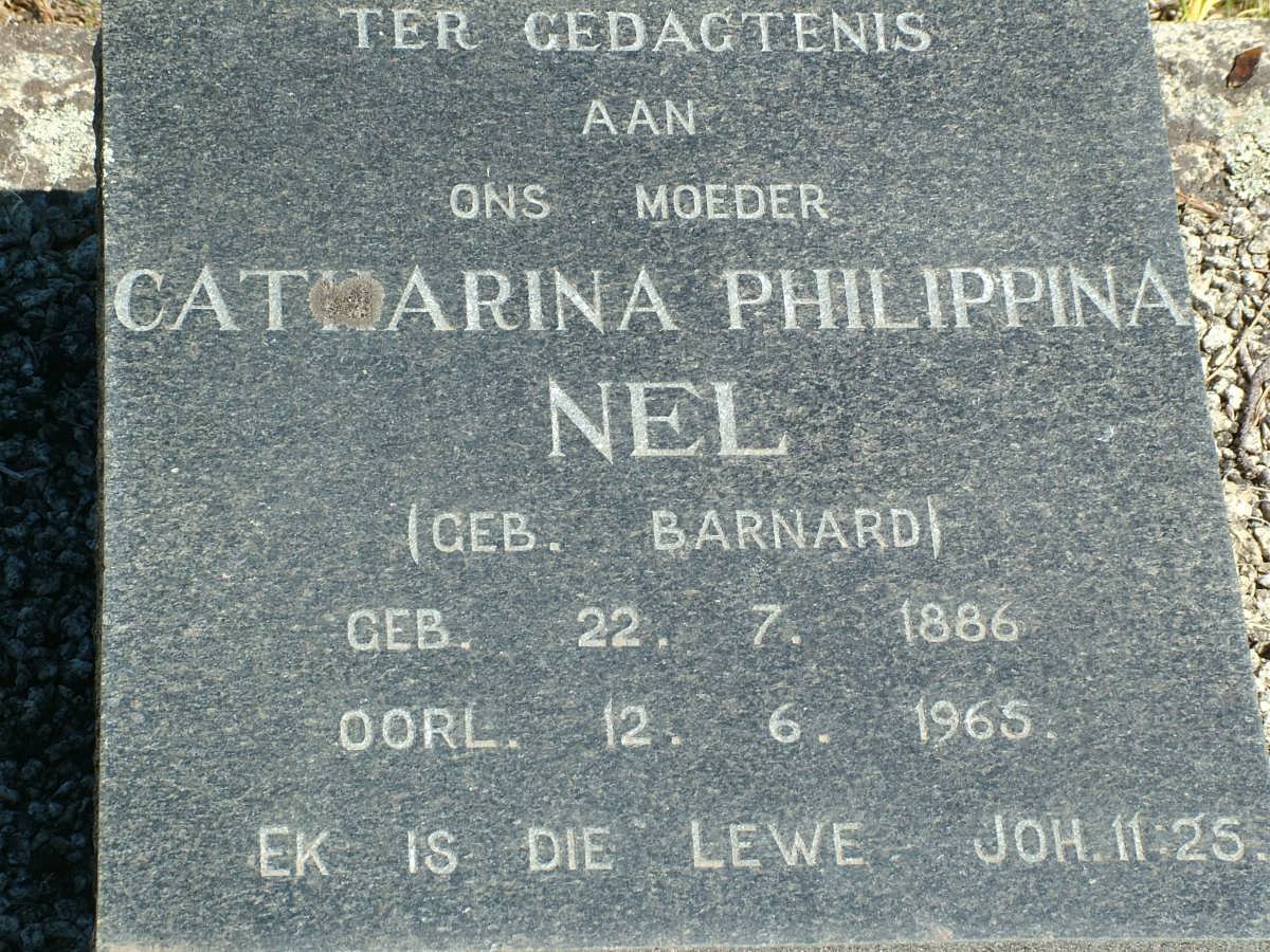 NEL Catharina Philippina nee BARNARD 1886-1965