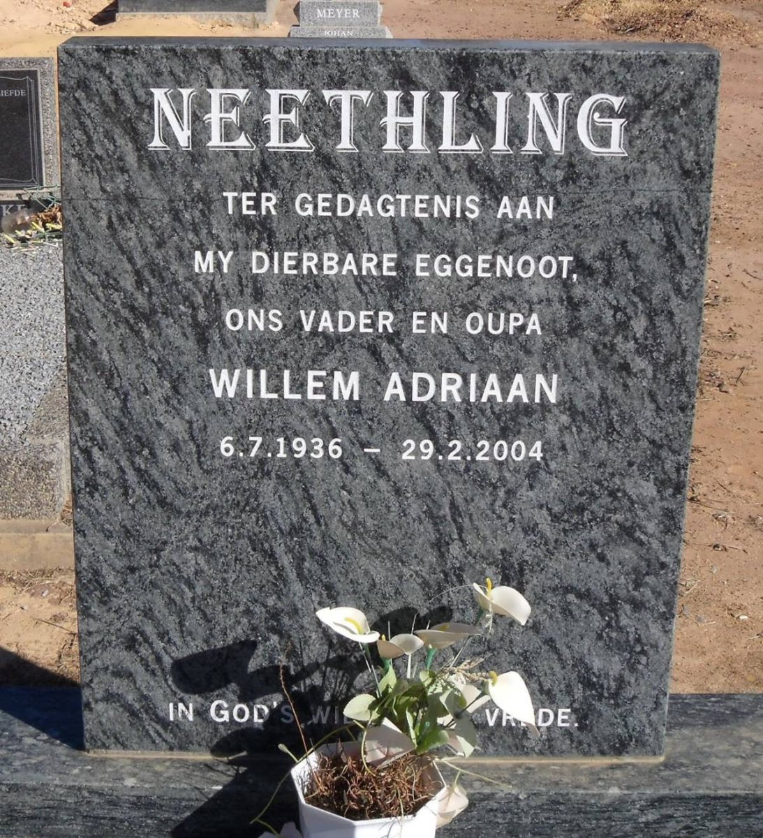 NEETHLING Willem Adriaan 1936-2004