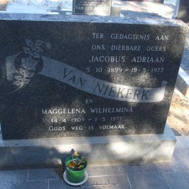 NIEKERK Jacobus Adriaan, van 1899-1977 &amp; Maggelena Wilhelmina 1909-1977