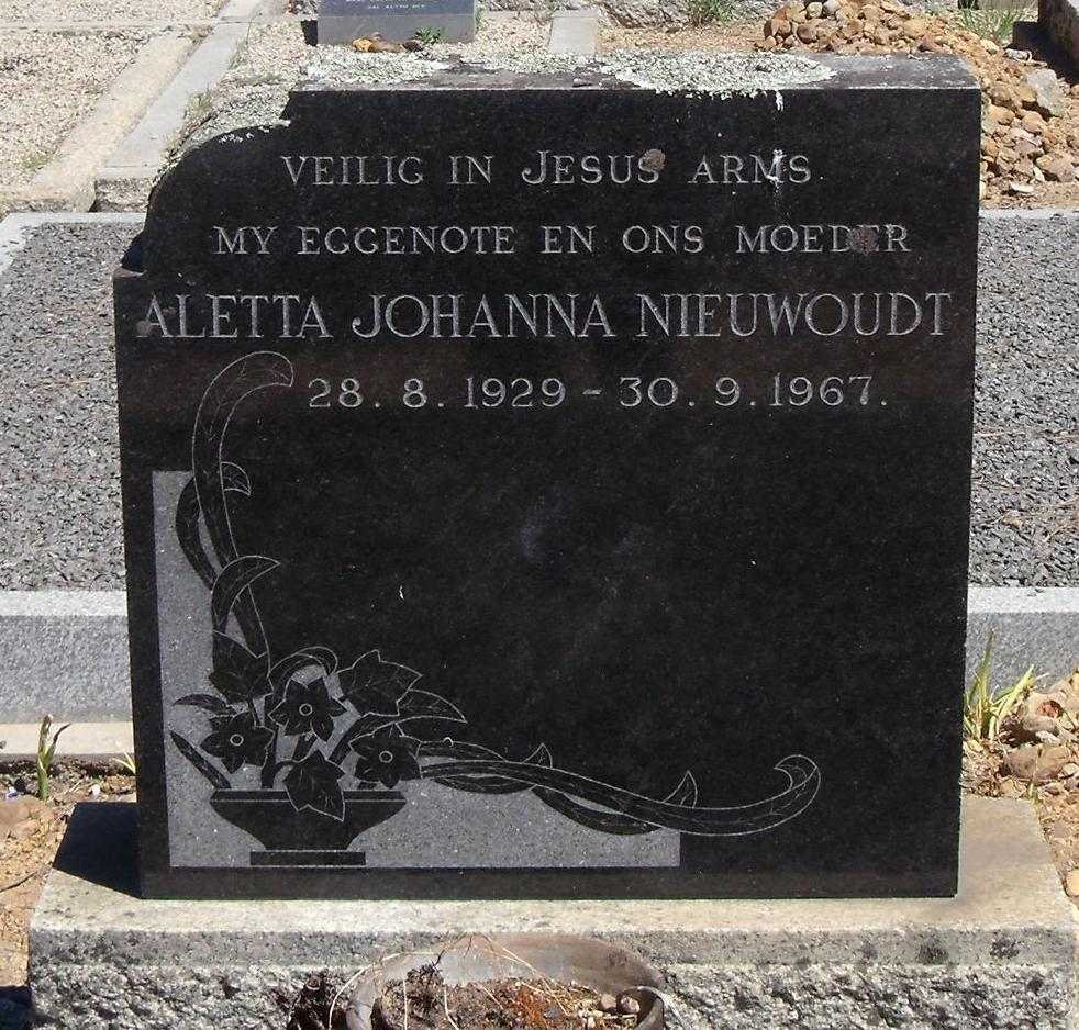 NIEUWOUDT Aletta Johanna 1929-1967