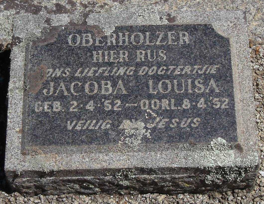 OBERHOLZER Jacoba Louisa 1952-1952