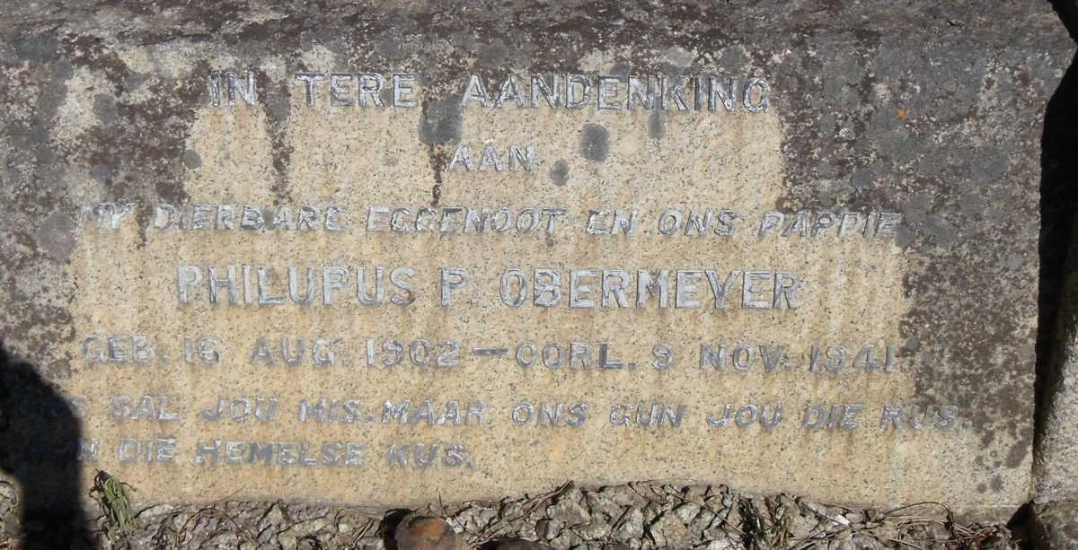 OBERMEYER Philupus P. 1902-1941