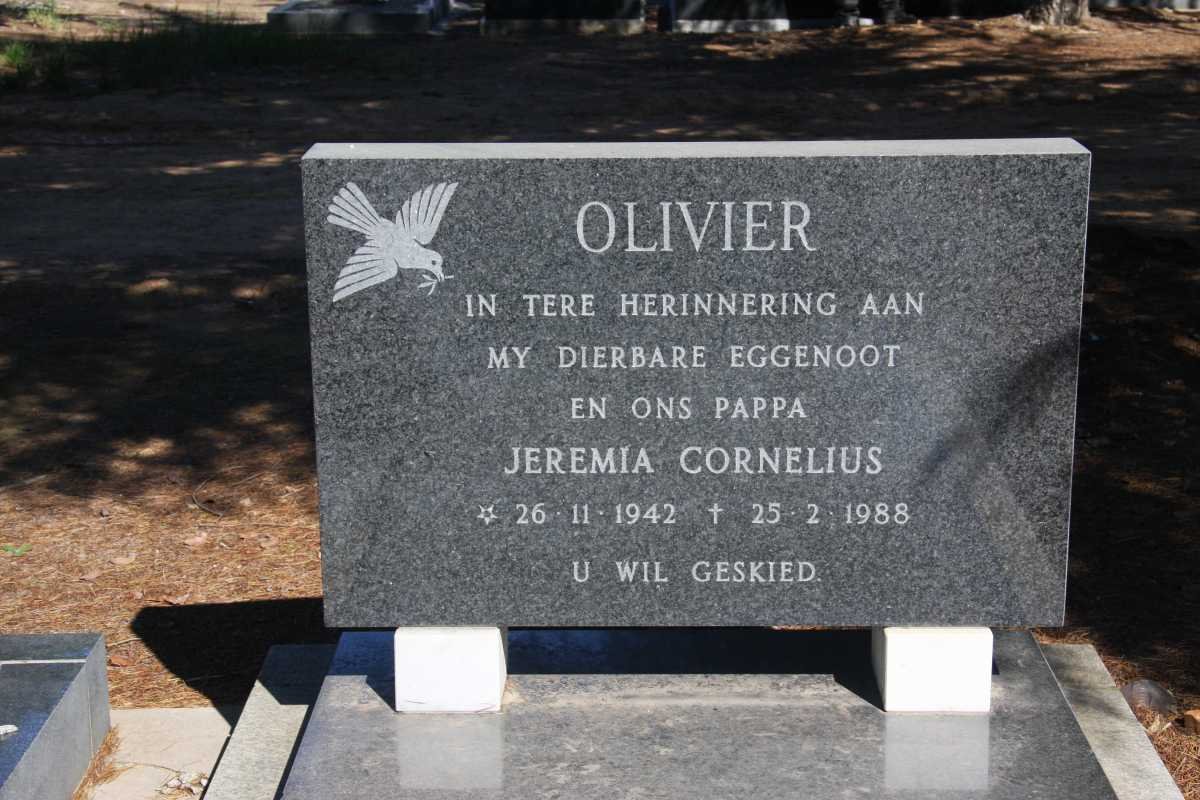 OLIVIER Jeremia Cornelius 1942-1988