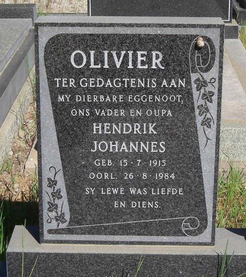 OLIVIER Hendrik Johannes 1915-1984