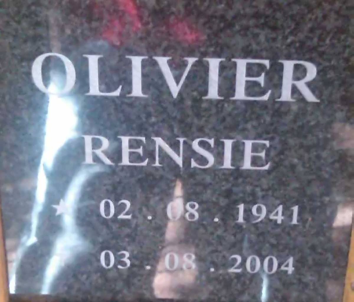 OLIVIER Rensie 1941-2004