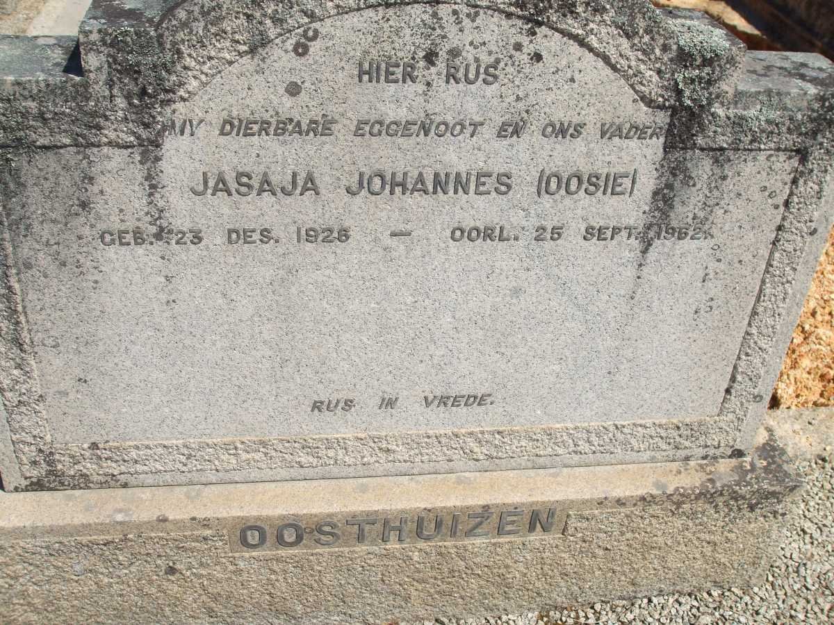 OOSTHUIZEN Jasaja Johannes 1926-1962