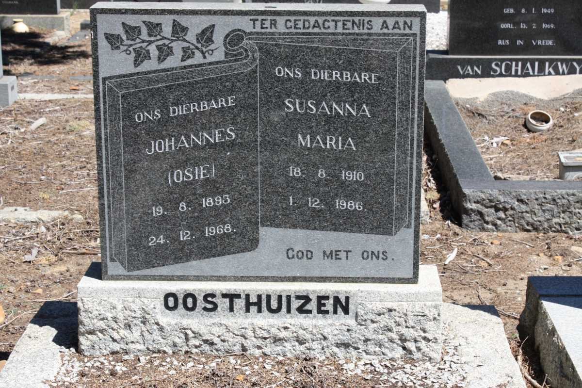 OOSTHUIZEN Johannes 1893-1968 &amp; Susanna Maria 1910-1986