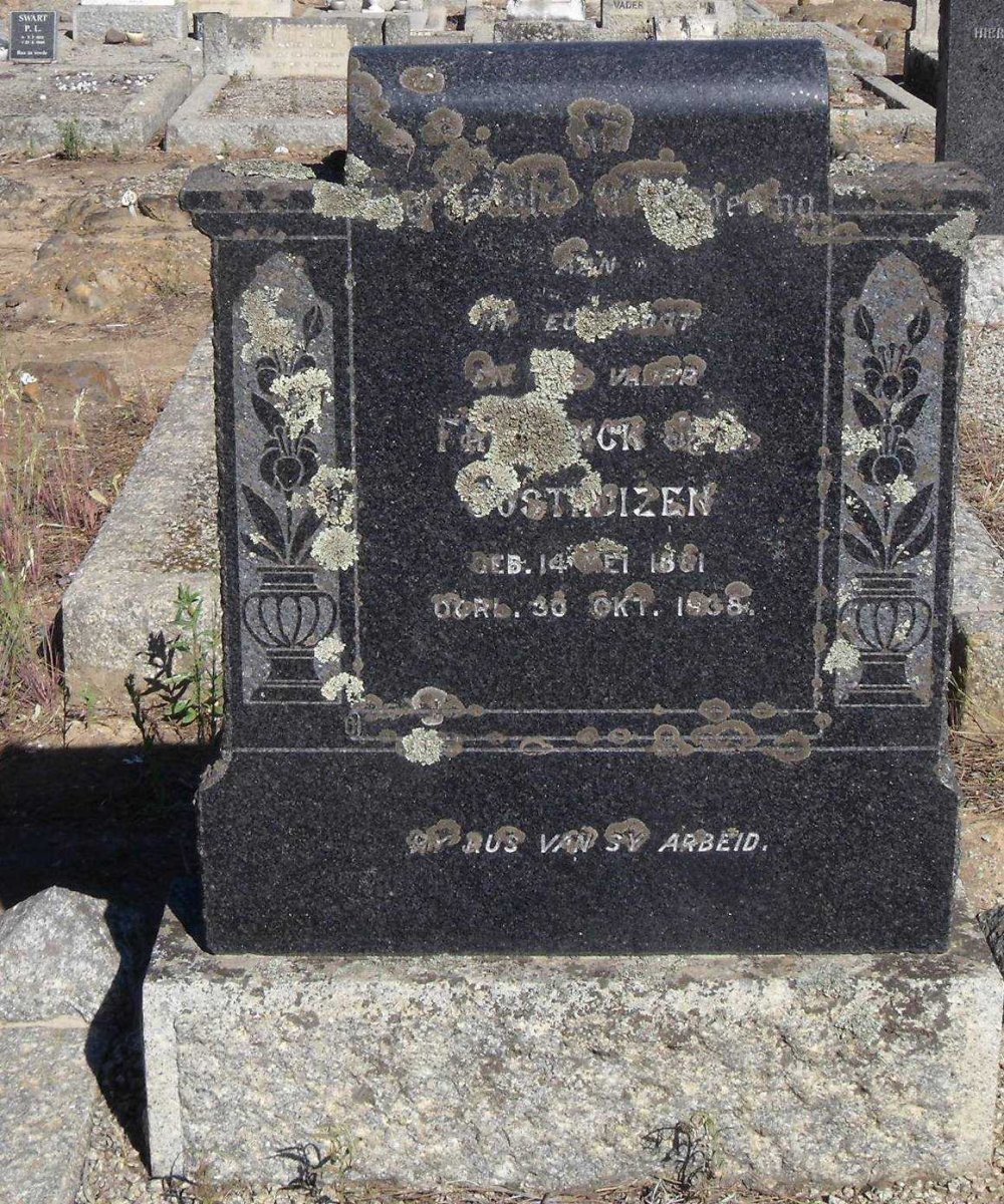 OOSTHUIZEN Frederick J. 1881-1968