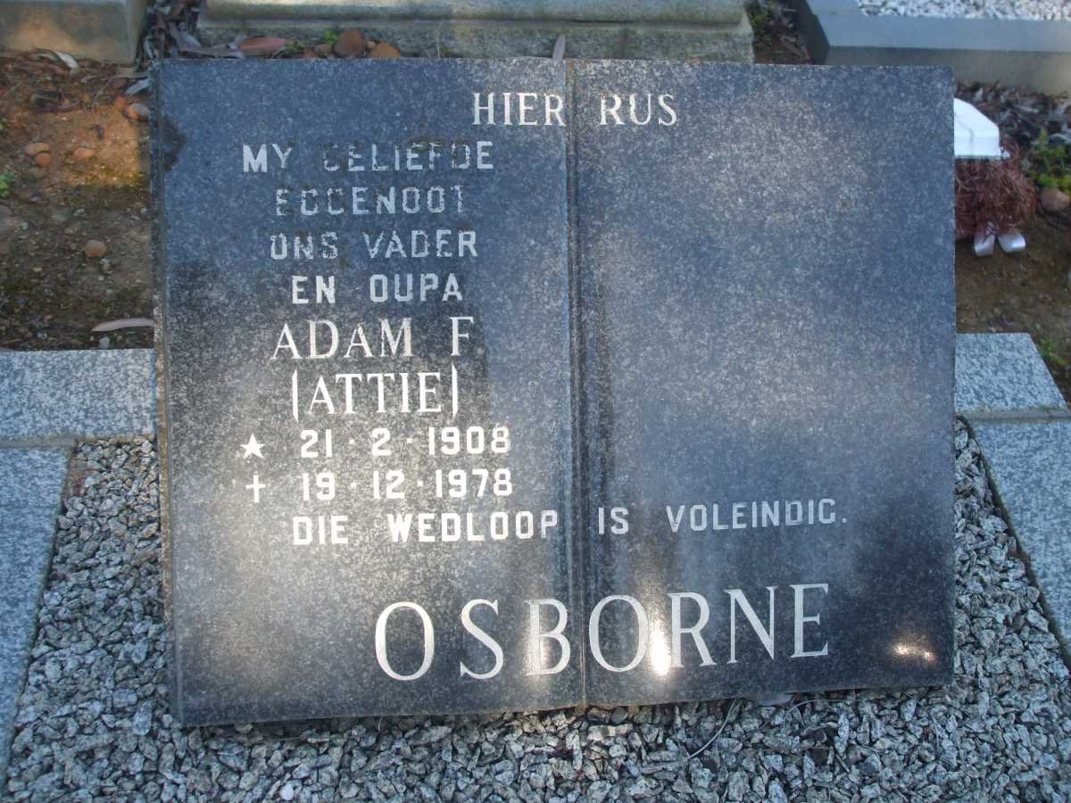 OSBORNE Adam F. 1908-1978