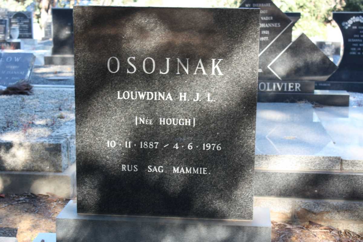 OSOJNAK Louwdina H.J.L. nee HOUGH 1887-1976