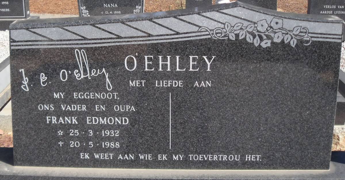 O'EHLEY Frank Edmond 1932-1988