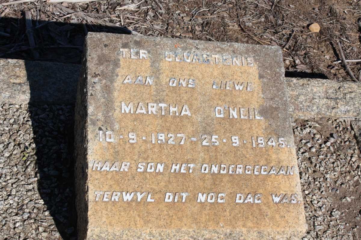 O'NEIL Martha 1927-1945