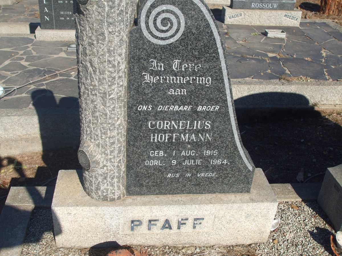 PFAFF Cornelius Hoffmann 1915-1964