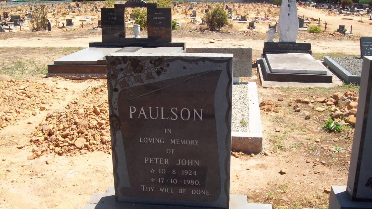 PAULSON Peter John 1924-1980