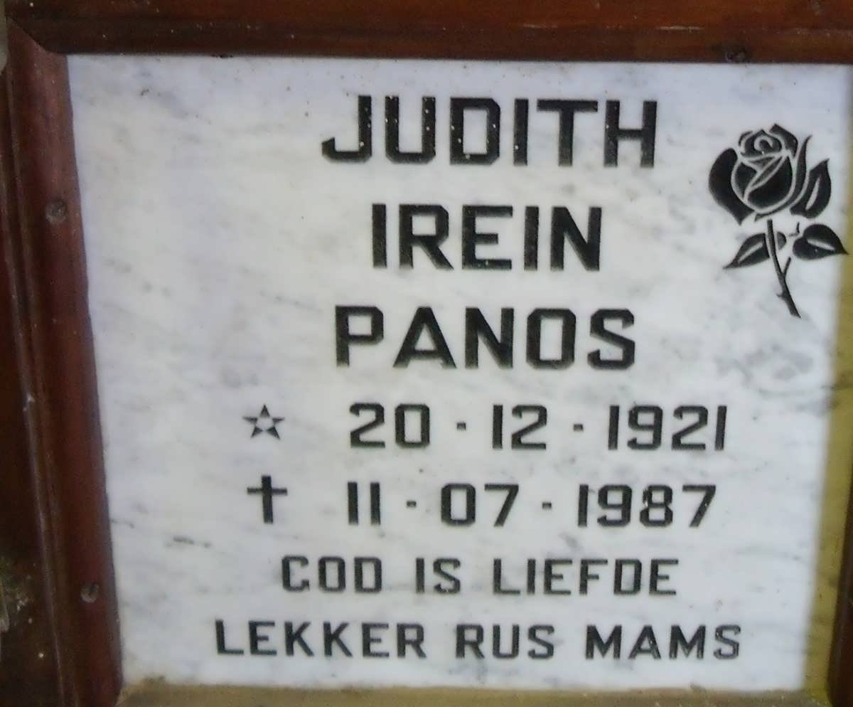 PANOS Judith Irein 1921-1987