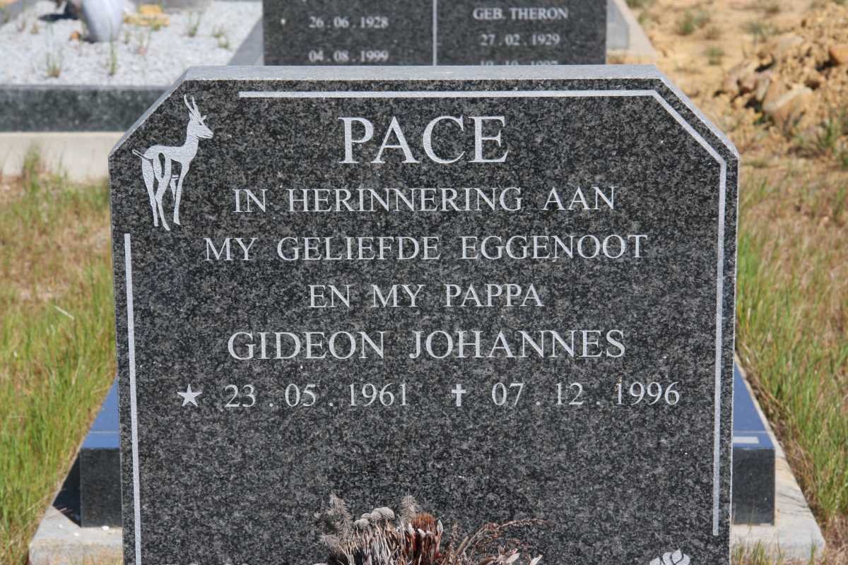 PACE Gideon Johannes 1961-1996