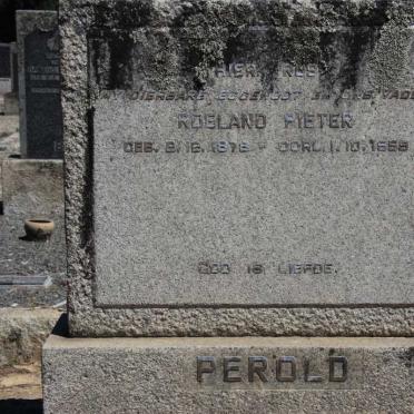 PEROLD Roeland Pieter 1878-1959