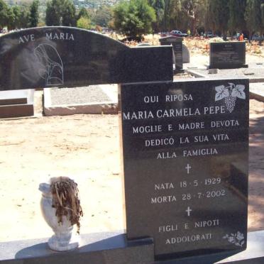 PEPE Antonio 1920-1992 &amp; Maria Carmela 1929-2002