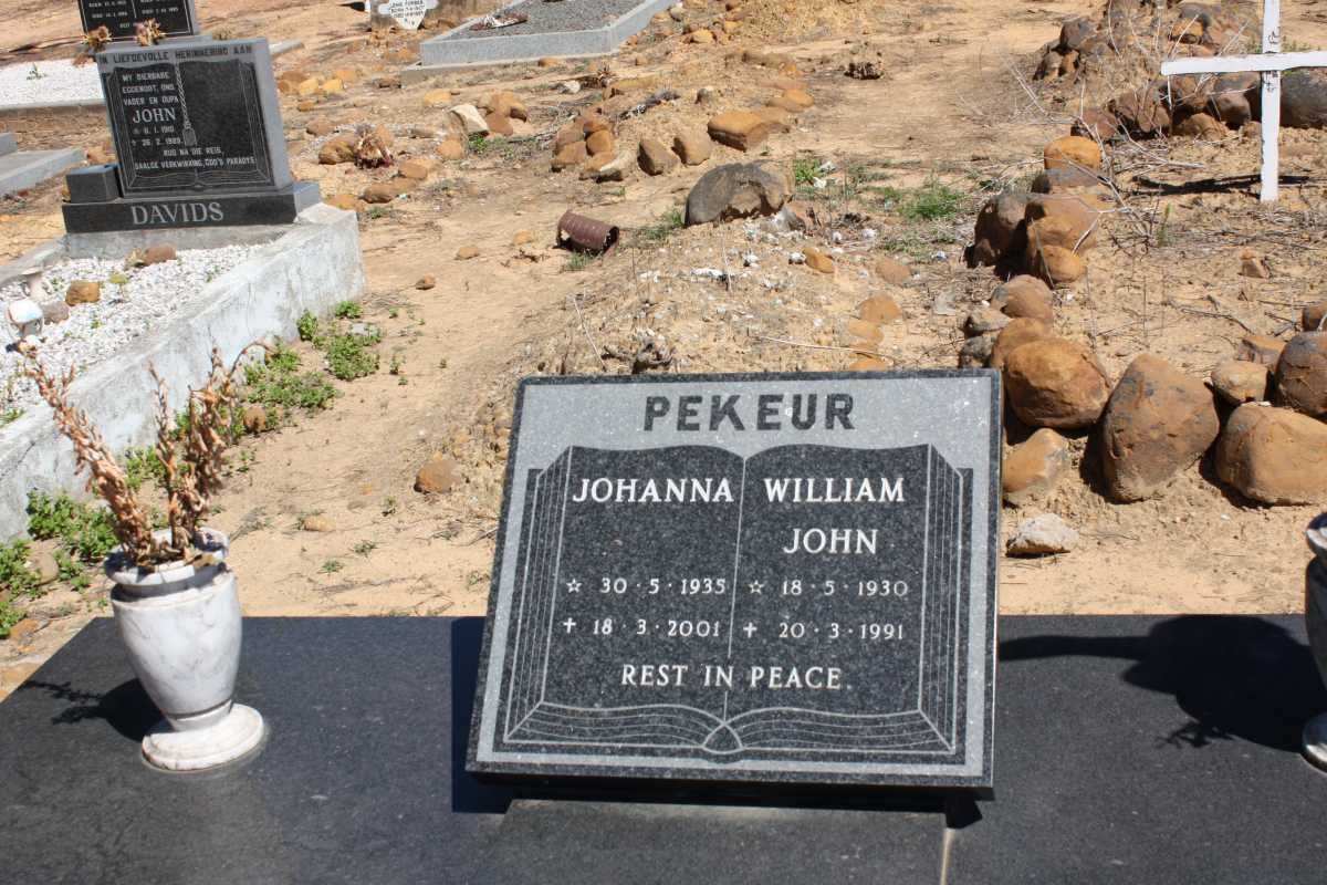 PEKEUR Willam John 1930-1991 &amp; Johanna 1935-2001