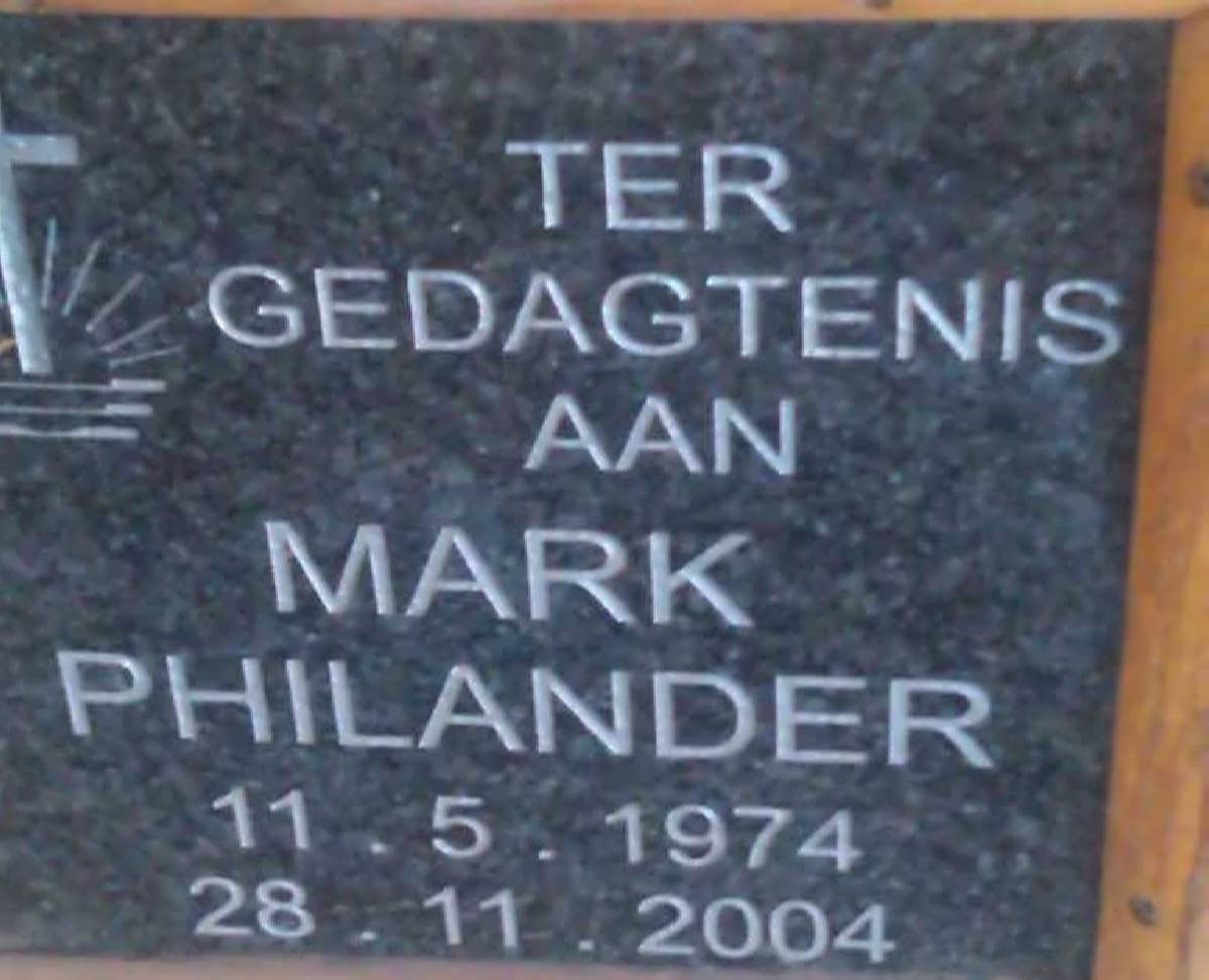 PHILANDER Mark 1974-2004