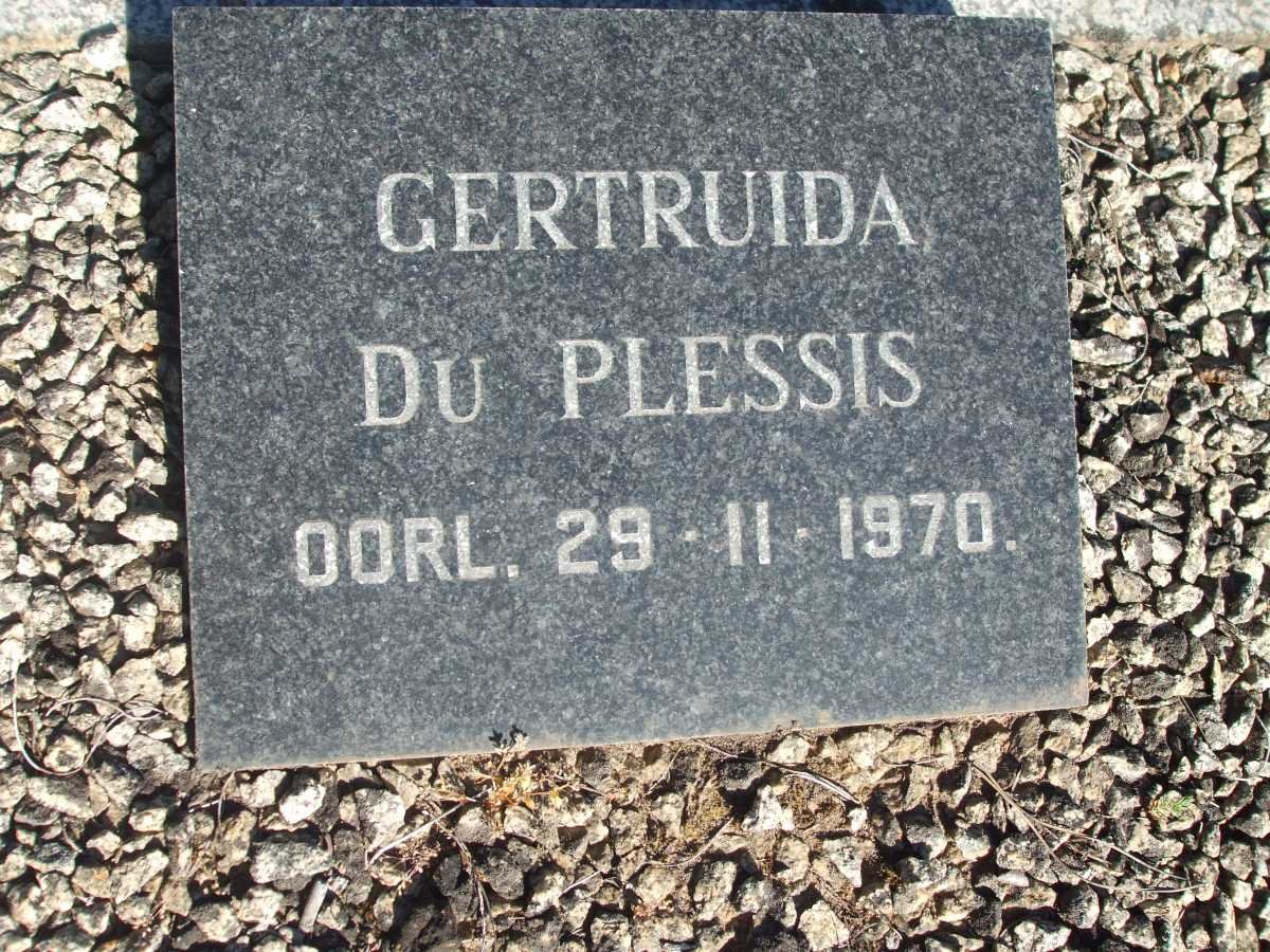 PLESSIS Gertruida, du -1970