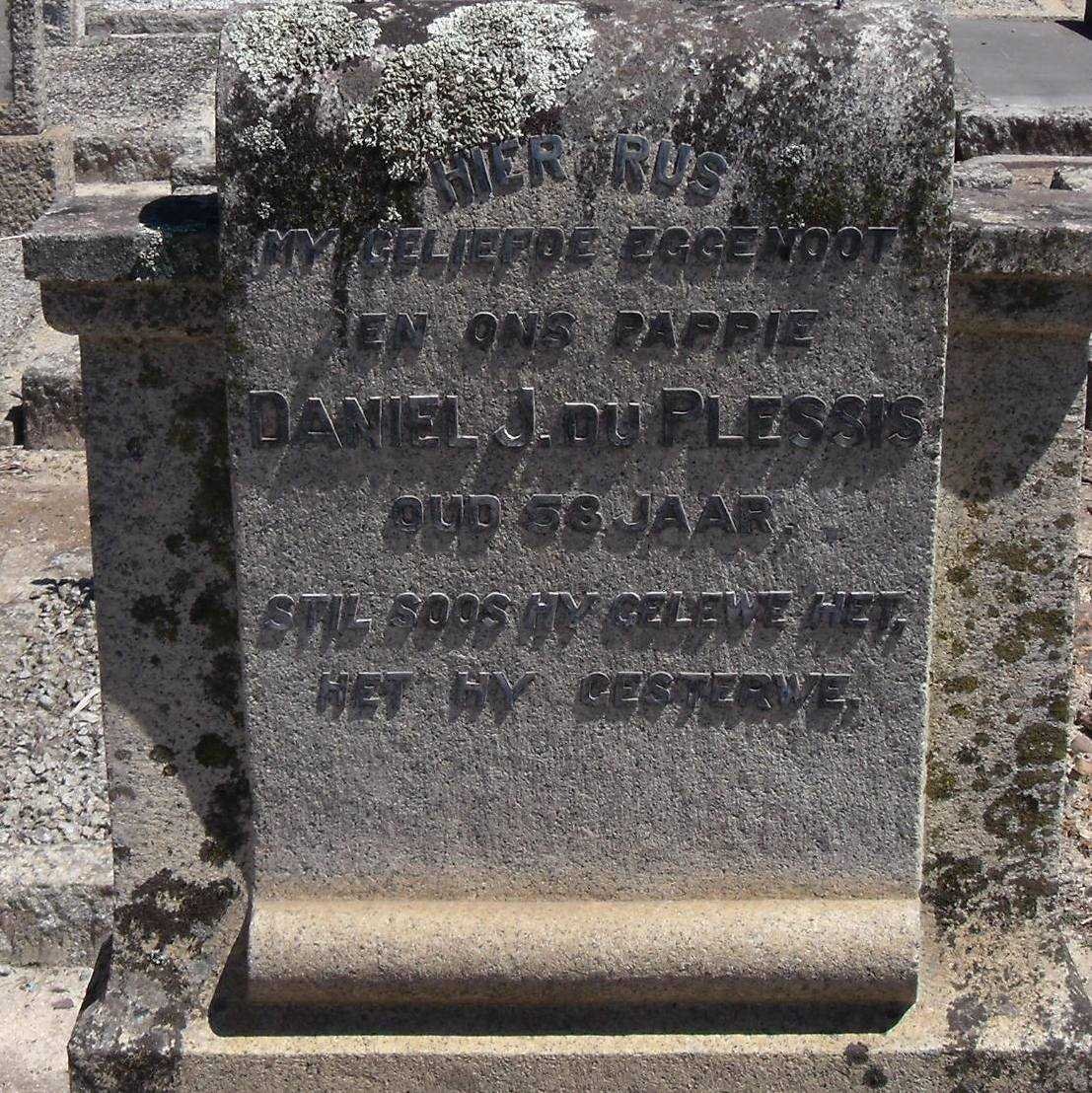 PLESSIS Daniel J., du