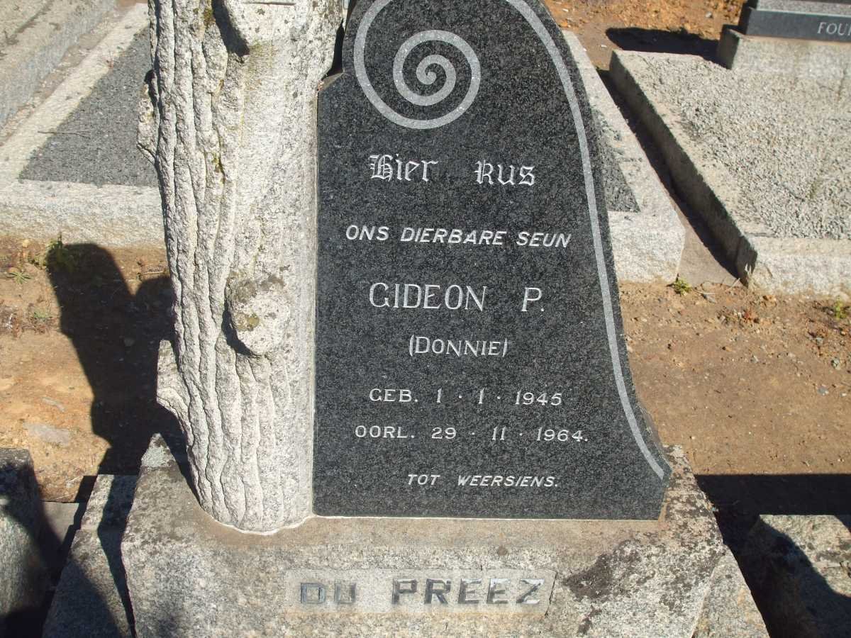 PREEZ Gideon P., du 1945-1964