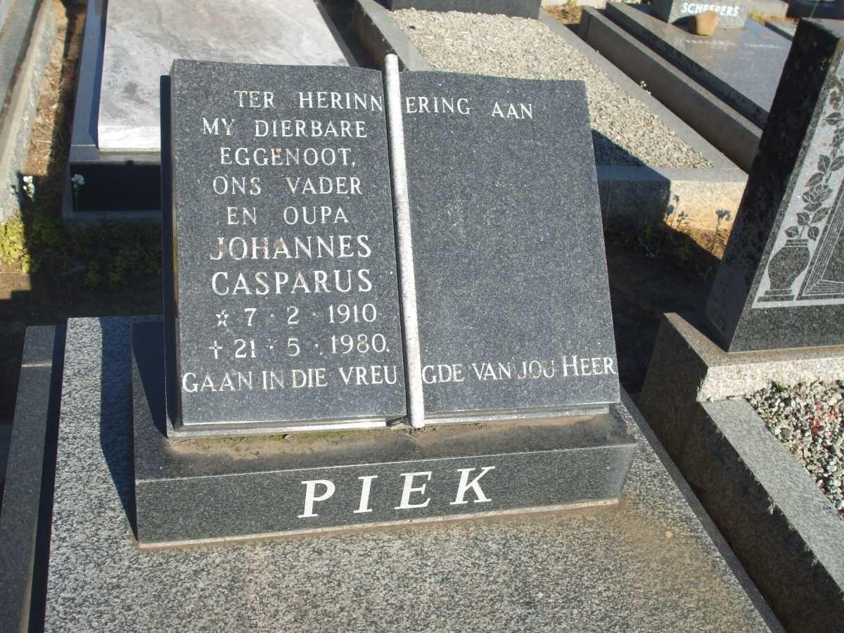 PIEK Johannes Casparus 1910-1980