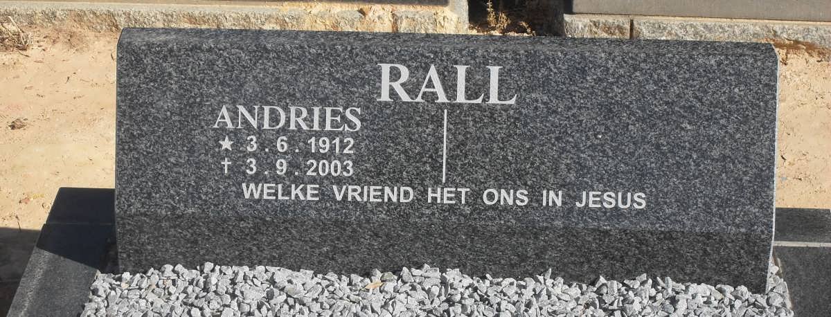 RALL Andries 1912-2003