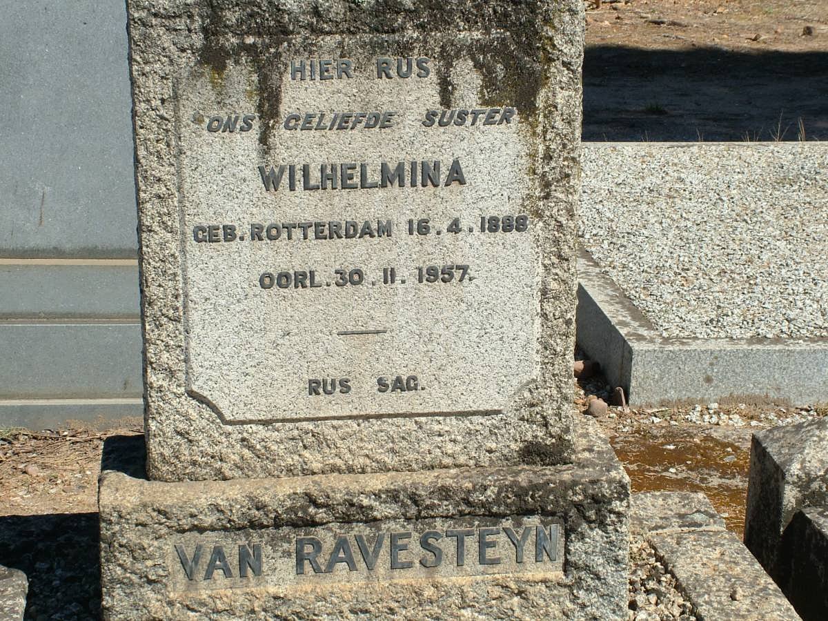 RAVESTEYN Wilhelmina, van 1888-1957