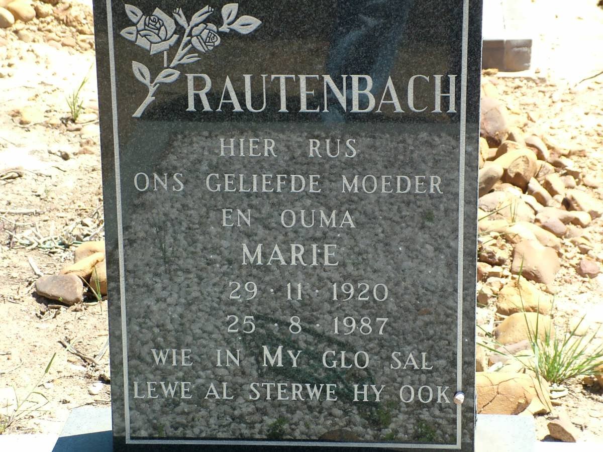RAUTENBACH Marie 1920-1987