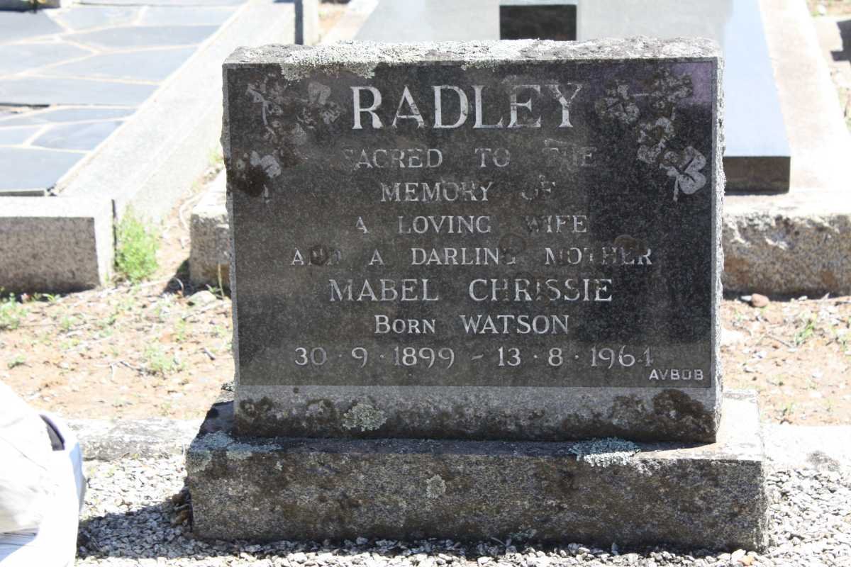 RADLEY Mabel Chrissie nee WATSON 1899-1961