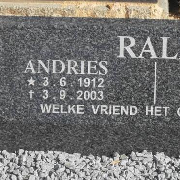 RALL Andries 1912-2003
