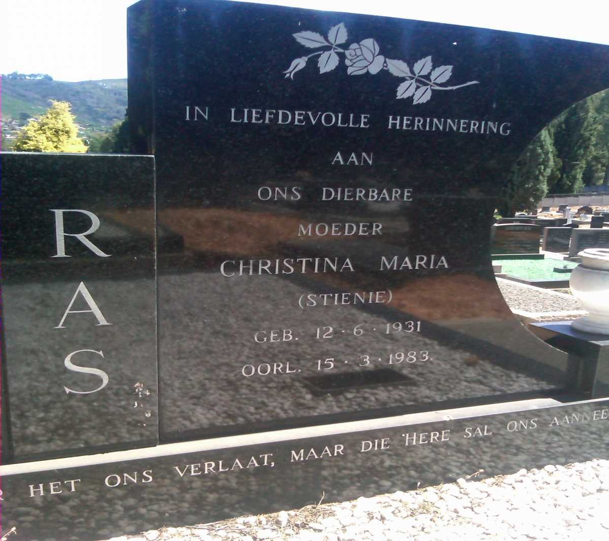 RAS Hendrik Albertus 1928-1977 &amp; Christina Maria 1931-1983