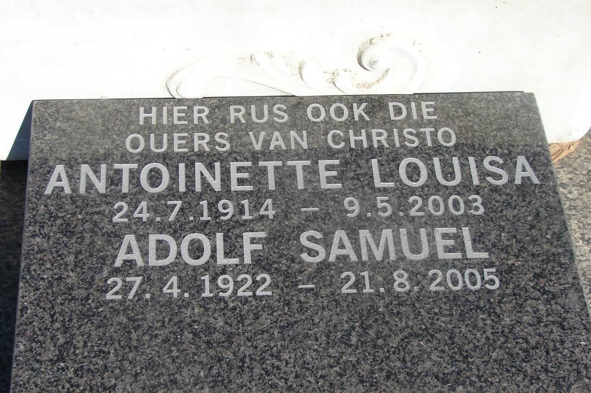 RAUTENBACH Adolf Samuel 1922-2005 &amp; Antoinette Louisa 1914-2003